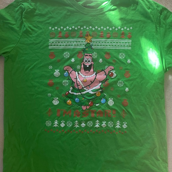 Patrick star Christmas T-shirt by Nickelodeon, women’s  2 XL - Picture 1 of 4